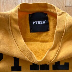 Pyrex Vision Mustard Yellow Graphic Crewneck Sweatshirt
